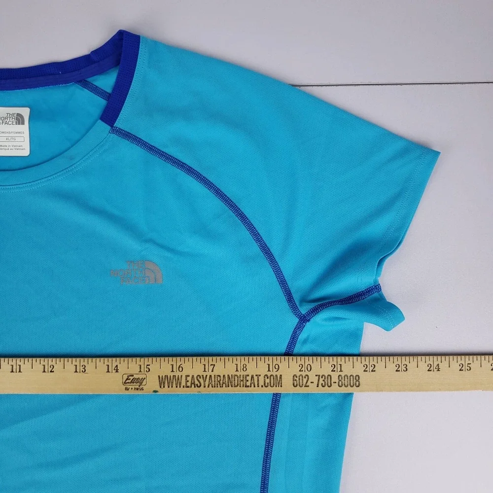 The North Face T-Shirt Women's XL Turquoise Blue‎ Short Sleeve Breathable Top - Picture 10 of 12